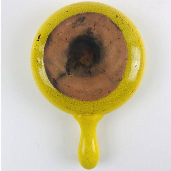 Made in Italy Camia Stoneware Terra Cotta Small Pot Pan Mustard Yellow 5.5” 24 - Picture 5 of 9